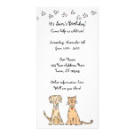 Dog and Cat Birthday Invitation photo cards