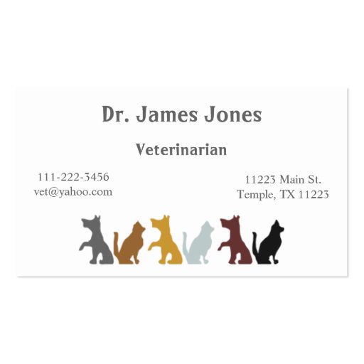 Dog and Cat Business Card (front side)