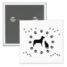 Dog and Cat Button