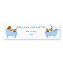 Dog and Cat Grooming Service Bumper Sticker