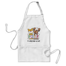 Dog and Cat Hold FOSTER Banner Apron