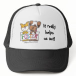 Dog and Cat Hold FOSTER Banner Hat