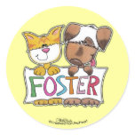 Dog and Cat Hold FOSTER Banner Sticker