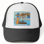 Dog And Cat  In Museum See Dinosaur Skeleton Hat