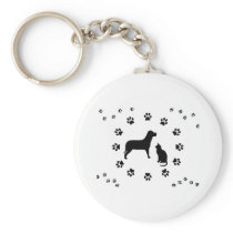 Dog and Cat Keychain