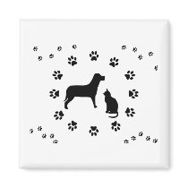 Dog and Cat Magnet by thehatch Dog and Cat Magnet