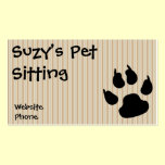 Dog and Cat Paw Print Business Cards business cards