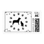 Dog and Cat Postage Stamp