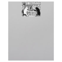 Dog and Cat Reading in the library Letterhead