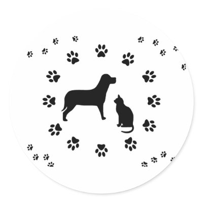Dog and Cat Sticker by thehatch