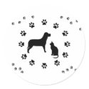 Dog and Cat Sticker by thehatch Dog and Cat Sticker