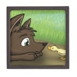 "Dog and Duck" Medium Gift Box Premium Trinket Box