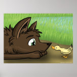 Dog and Duck Poster