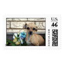 dog and flower postage by Nitalc dog and flower postage
