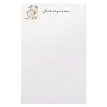 Dog and Goose Couple Customized Stationery
