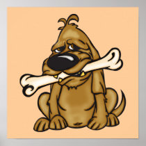 Dog and His Bone Posters