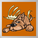 Dog and Skeleton Bones posters