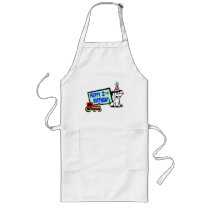 Dog and Train 2nd Birthday aprons