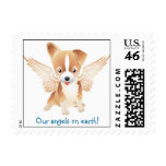 Dog Angel Postage Stamp Jack Russell Terrier
