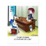 Dog Applies for a Loan postcards