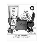 Dog Applies for a Loan postcards