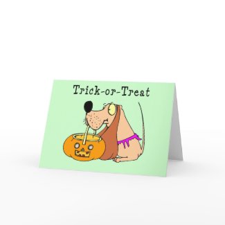 Dog Art halloween card