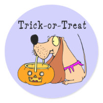 Dog Art Trick-or-Treat stickers
