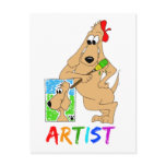Dog Artist Self Portrait Postcard