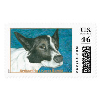 dog, Artwork by : Karen Semon postage