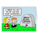 dog ate homework, died cards
