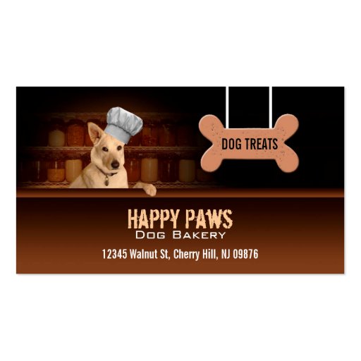 Dog Bakery Business Cards (front side)