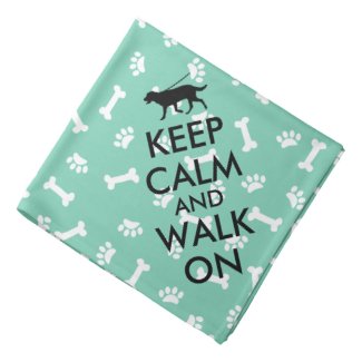 Dog Bandana Keep Calm and Walk On Dog Walking