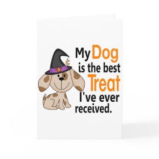 Dog Best Treat Halloween card