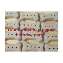 Dog birthday invite cards postcards