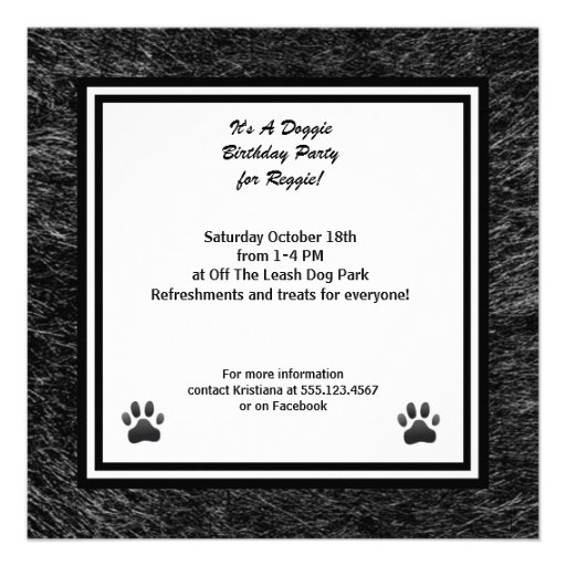 Dog Birthday Party  Custom Photo Custom Invitations