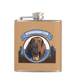 Dog Bloodhound Club Hip Flask