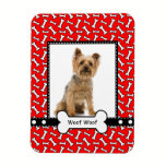 Dog Bone Custom Puppy Portrait Frame magnets