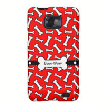 Dog Bone Doggie Bow Wow Bright Red Pattern casemate cases