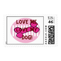 Dog BONE HOT PINK Stamp by gailg1957 Dog BONE HOT PINK Stamp