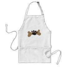 Dog Bone & Paw Print Apron