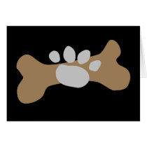 Dog Bone & Paw Print cards by cdandc Dog Bone & Paw Print cards