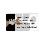 Dog Bone & Paw Print Custom Address Labels