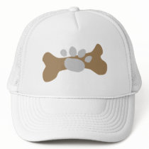Dog Bone & Paw Print hats by cdandc Dog Bone & Paw Print hats