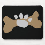 Dog Bone & Paw Print Mousepad