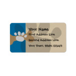 Dog Bone & Paw Print Personalized Address Labels