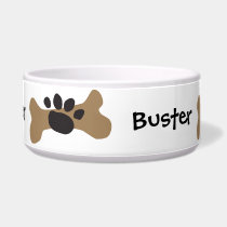 Dog Bone & Paw Print pet bowls