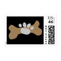 Dog Bone & Paw Print postage by cdandc Dog Bone & Paw Print postage