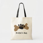 Dog Bone & Paw Print Tote Bags