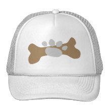 Dog Bone & Paw Print Trucker Hats