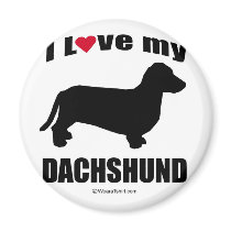 "DOG BREED" - DACHSUND - "I LOVE MY DACHSUND" magnets by humortees "DOG BREED" - DACHSUND - "I LOVE MY DACHSUND" magnets